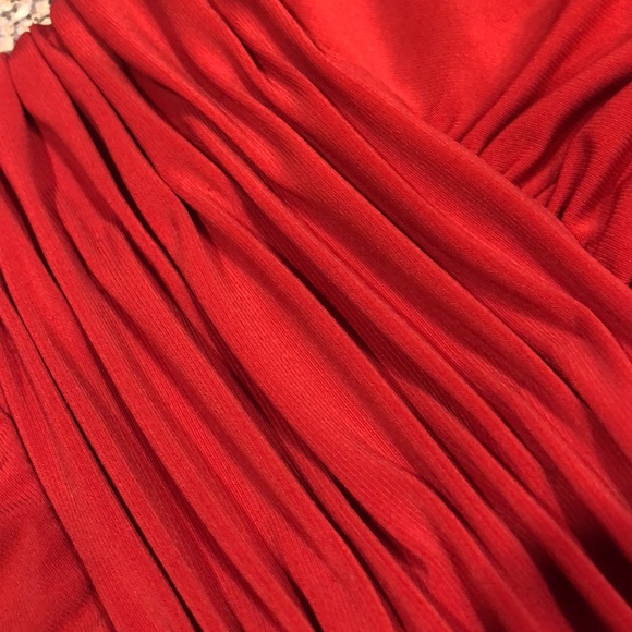 Evan Picone Red Tiered Elegant Dress Size 4 -Great Holiday Party Dress! - Picture 8 of 16